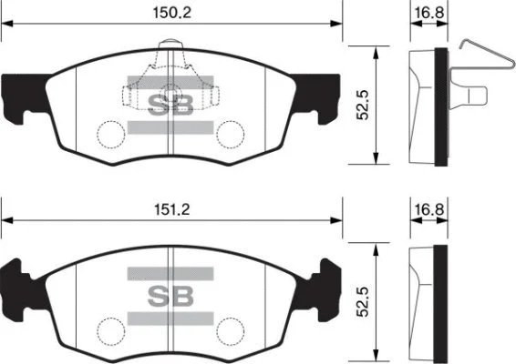 Brake Pad Set, disc brake (FBP1198)