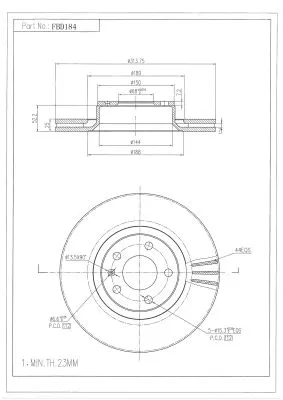 Brake Disc (FBD184)