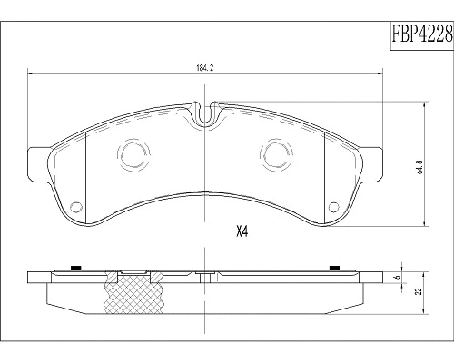 Brake Pad Set, disc brake (FBP4228)
