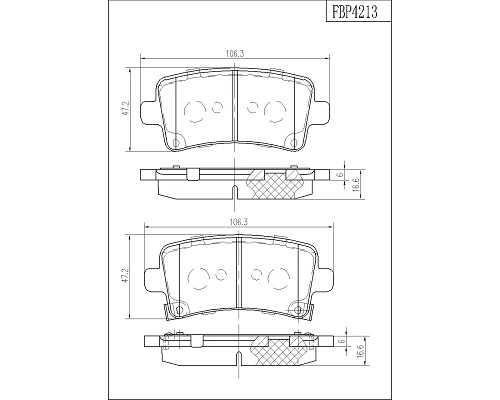 Brake Pad Set, disc brake (FBP4213)