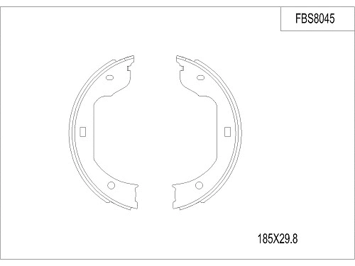 Brake Shoe Set (FBS8045)