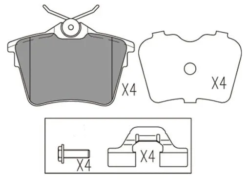 Brake Pad Set, disc brake (FBP4172)