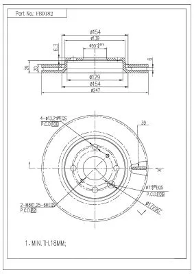 Brake Disc (FBD182)