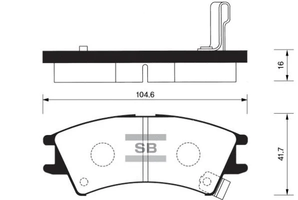 Brake Pad Set, disc brake (FBP1096)