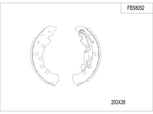Brake Shoe Set (FBS8052)