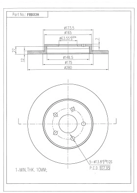 Brake Disc (FBD338)