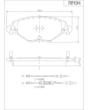Brake Pad Set, disc brake (FBP4264)