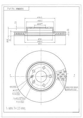 Brake Disc (FBD374)