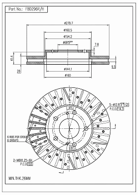 Brake Disc (FBD296R/H)