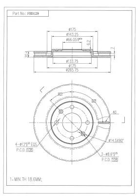 Brake Disc (FBD129)