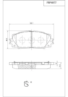 Brake Pad Set, disc brake (FBP4077)