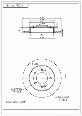 Brake Disc (FBD332)