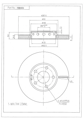 Brake Disc (FBD351)