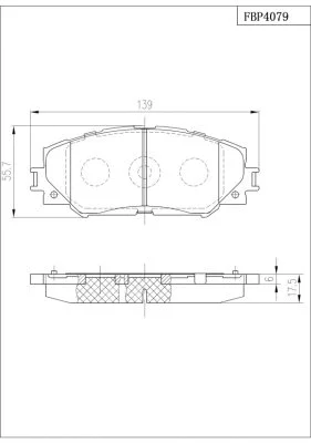 Brake Pad Set, disc brake (FBP4079)