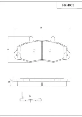 Brake Pad Set, disc brake (FBP4032)