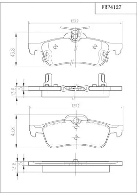 Brake Pad Set, disc brake (FBP4127)