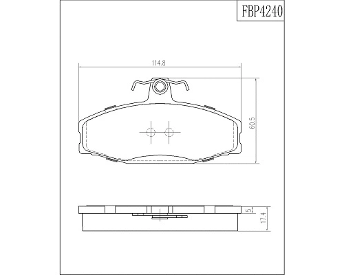 Brake Pad Set, disc brake (FBP4240)