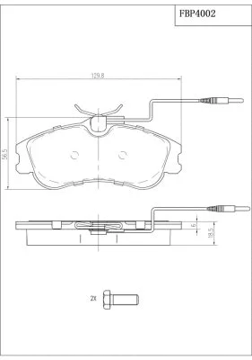 Brake Pad Set, disc brake (FBP4002)