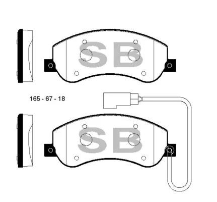 Brake Pad Set, disc brake (FBP1675)