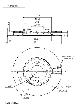 Brake Disc (FBD424)