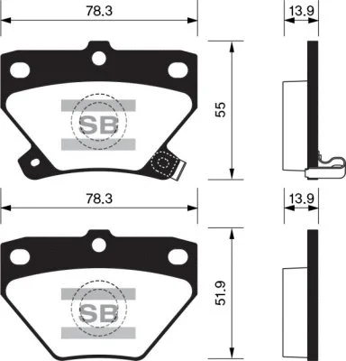Brake Pad Set, disc brake (FBP2044)