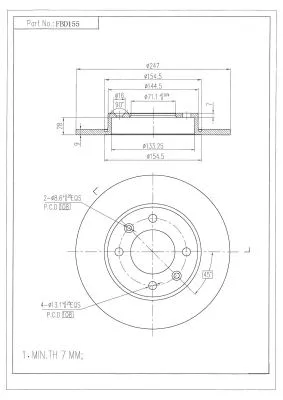Brake Disc (FBD155)