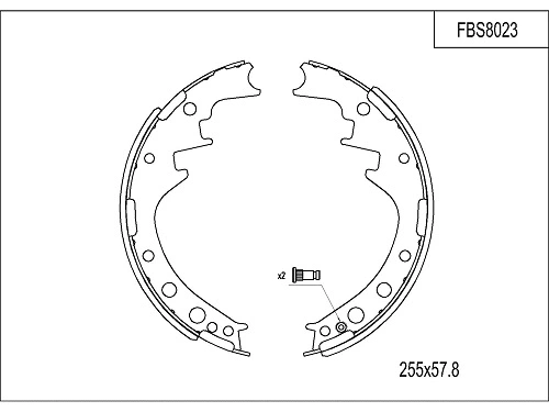 Brake Shoe Set (FBS8023)