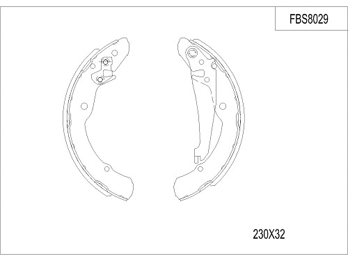 Brake Shoe Set (FBS8029)