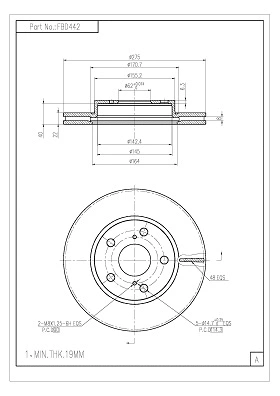 Brake Disc (FBD442)