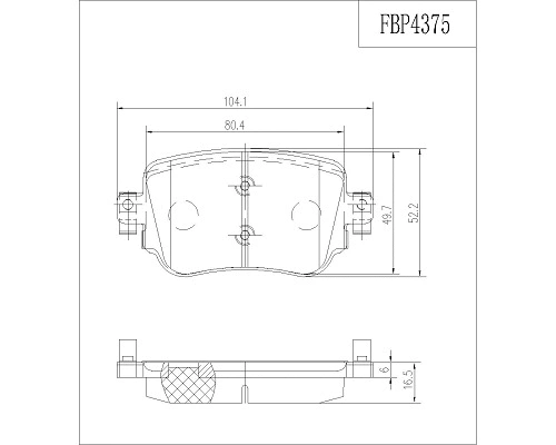 Brake Pad Set, disc brake (FBP4375)