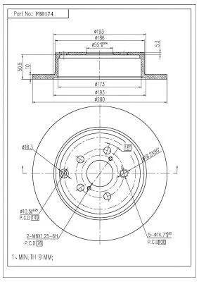 Brake Disc (FBD174)