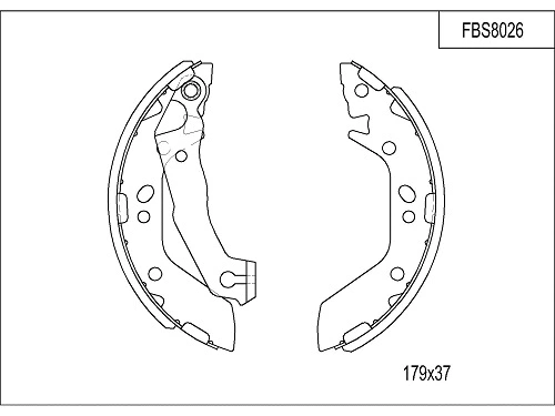 Brake Shoe Set (FBS8026)