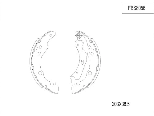 Brake Shoe Set (FBS8056)