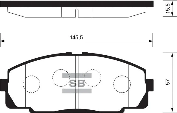 Brake Pad Set, disc brake (FBP2077)