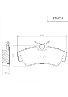 Brake Pad Set, disc brake (FBP4035)