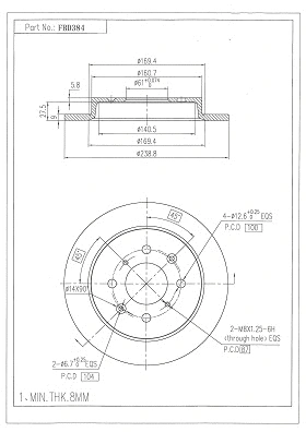 Brake Disc (FBD384)