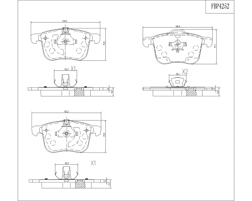 Brake Pad Set, disc brake (FBP4252)