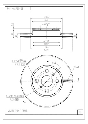 Brake Disc (FBD438)