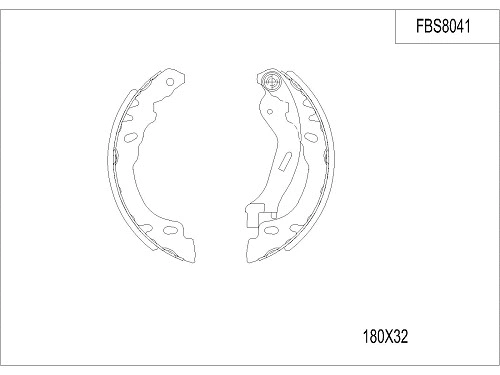 Brake Shoe Set (FBS8041)