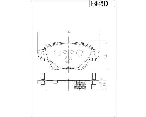 Brake Pad Set, disc brake (FBP4210)