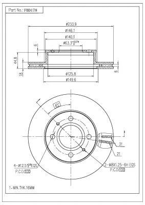 Brake Disc (FBD178)