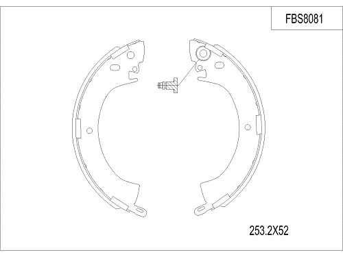 Brake Shoe Set (FBS8081)