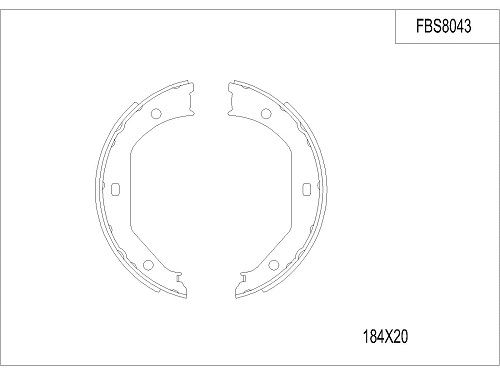 Brake Shoe Set (FBS8043)