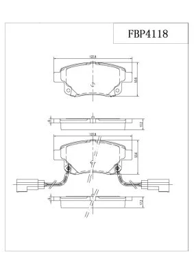 Brake Pad Set, disc brake (FBP4118)