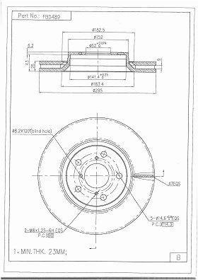 Brake Disc (FBD489)