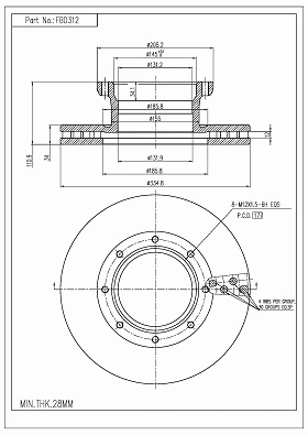 Brake Disc (FBD312)