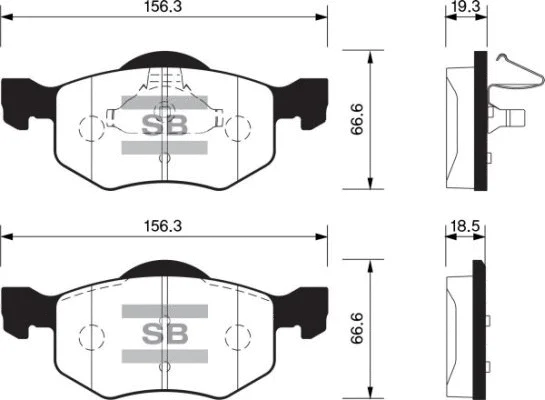 Brake Pad Set, disc brake (FBP1519)