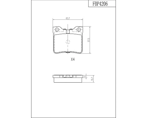 Brake Pad Set, disc brake (FBP4206)