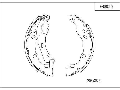 Brake Shoe Set (FBS8009)