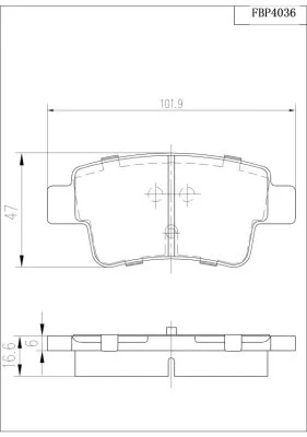 Brake Pad Set, disc brake (FBP4036)